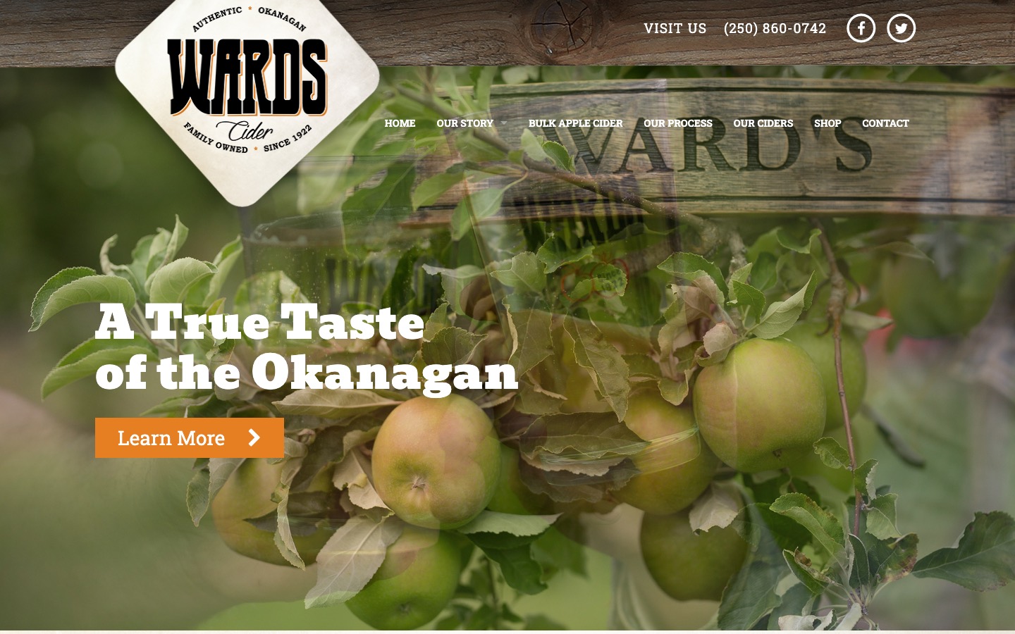 The current homepage